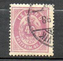 ISLAND  1882  (o)  Y&T N° 15(A) Perf 14x13,5 - Gebraucht