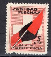 Baleares - Sanidad Flechas  -Beneficencia 5 Cts. Sofima 2 Spain Civil War  * - Nationalist Issues