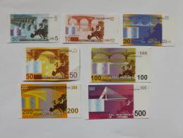 BILLET EURO - FACTICE - 7 BILLETS - TOY SPECIMEN - PETIT FORMAT - Sonstige & Ohne Zuordnung