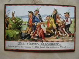 Tale - Hans Boettcher -Stuttgart - Die Sieben Schwaben Fürchten Sich Vor Einem Hasen -humour - Ca 1910 D103886 - Böttcher, Hans