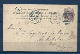 Briefkaart Van Manchester Naar St Nicolas (Belgium) 28/03/1889 (GA5798) - Cartas & Documentos
