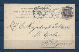 Briefkaart Van Manchester Naar St Nicolas (Belgium) 27/12/1888 (GA5802) - Storia Postale