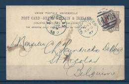 Briefkaart Van Manchester Naar St Nicolas (Belgium)  10/08/1887 (GA5816) - Cartas & Documentos