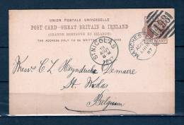 Briefkaart Van Manchester Naar St Nicolas (Belgium)  18/08/1887 (GA5819) - Lettres & Documents