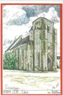 Carte Postale 18. Lere  L'église Par Yves Ducourtioux Très Beau Plan - Lere