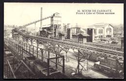 CPA ANCIENNE- FRANCE- CARMAUX (81)- FOURS A COKE ET USINES ANNEXES- TRES GROS PLAN- WAGONS- TAPIS ROULANT- - Carmaux