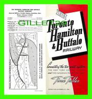 TIMETABLES - SCHEDULES - OCTOBER 25, 1964 - TORONTO, HAMILTON & BUFFALO RAILWAY - NEW YORK CENTRAL SYSTEM & C.P.R. - - Wereld