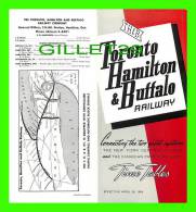 TIMETABLES - SCHEDULES - APRIL 26, 1964 - TORONTO, HAMILTON & BUFFALO RAILWAY - NEW YORK CENTRAL SYSTEM & C.P.R. - - Mundo