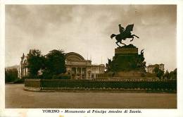 TORINO.IL MONUMENTO AL PRINCIPE AMEDEO DI SAVOIA. CARTOLINA ANNI '40 - Otros Monumentos Y Edificios
