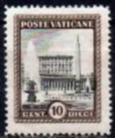 VATICAN 1933 Wing Of Vatican Palace10c. - Black And Brown MH - Nuevos