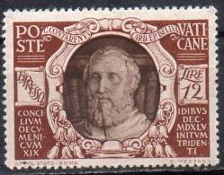 VATICAN 1946 Express - 400th Anniv Of Council Of Trent  Matthew Gaspaire Bishop Of Belluno 12l. - Sepia And Brown   MH - Neufs