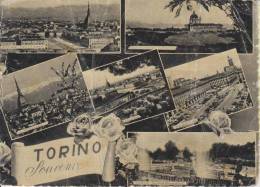 TORINO--SOUVENIR--VEDUTE--PIAZZA V.VENETO E SAN CARLO--LA MOLE--SUPERGA--VALENTINO--FG --V 21-9-59 - Other Monuments & Buildings