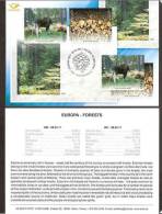 Europa CEPT Estonia 2011 Stamps Presentation Card (english) Europa Forests Elk Mi 694-5 - 2011