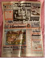 BILD-Zeitung Vom 10. April 1982 : Falkland - Ab Montag 6 Uhr Wird Geschossen - Queen Tadelt Charles - Autres & Non Classés