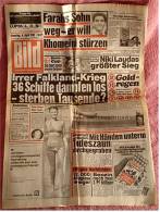 BILD-Zeitung Vom 6. April 1982 : Irrer Falkland-Krieg - 36 Schiffe Dampfen Los - Sterben Tausende? - Otros & Sin Clasificación