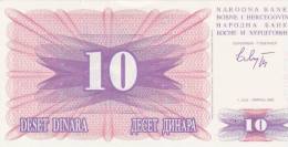 Bosnia Herzegovina 10 Dinars 1992 Uncirculated - Bosnien-Herzegowina