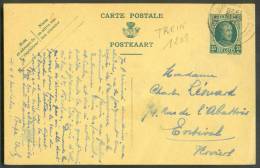 EP Carte 35 Centimes Houyoux Obl. Sc CONVOYEUR-TRAIN 1208 Du 26-IX-1928 Vers Ensival - 8756 - Tarjetas 1909-1934