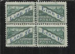 SAN MARINO 1945 PACCHI POSTALI LIRE 12 MNH COPPIA PAIR - Pacchi Postali