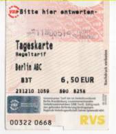 Alt254 Berlin, Berlino, Biglietto Giornaliero Metro Bus, Day Ticket. Tageskarte - Europe