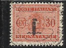 ITALIA REGNO 1944 REPUBBLICA SOCIALE SEGNATASSE FASCIO CENT. 30 TIMBRATO - Postage Due