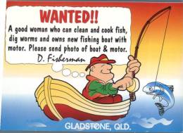 (648) Australia - Fisherman In Boat (humorous) - Otros & Sin Clasificación