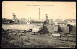 CPA ANCIENNE- FRANCE- CARMAUX (81)- PUITS DE SAINTE-MARIE EN GROS PLAN- WAGONS AUX TRÉMIES DE CHARGEMENT- - Carmaux