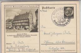 6450 HANAU, SonderGanzsache Altstädter Rathaus, Sonderstempel Reichsparteitag Nürnberg - Hanau