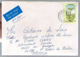 Lettre Cover Par Avion Via Air Mail Mauritius Ile Maurice Pour France - CAD Moka De 1989 / Tp Protection Environnement - Maurice (1968-...)