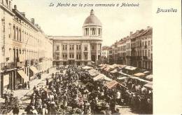 Bruxelles  Le Marché Sur La Place Communale A Molenbeek Nels Couleur Vierge - Molenbeek-St-Jean - St-Jans-Molenbeek