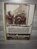 Reclame Uit 1934 - Cigarettes Boule Nationele - A4 Formaat - Sigaretten - Dokumente