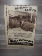 Reclame Uit 1934 - Cigarettes Boule Nationele - Séchage Des Tabacs - A4 Formaat - Sigaretten - Documenten