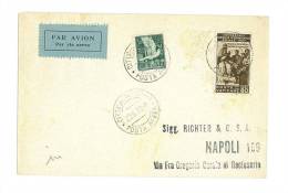 CARTOLINA - CONGRESSO GIURIDICO 80 CENT. ISOLATO + POSTA AEREA ANNO 1938 - RARA - Covers & Documents