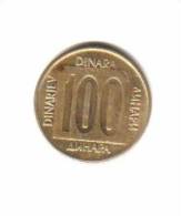 YUGOSLAVIA    100  DINARA  1989  (KM # 134) - Yugoslavia