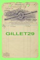 INVOICES (1907) - HAMILTON, ONTARIO - LUMSDEN BRO'S MANUFACTURERS & WHOLESALE GROCERS - JERSEY CREAM BAKING POWDER - Canadá