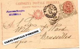 1897 - MARSALA (ITALIE) - CARTE POSTALE SANS ILLUSTRATION - FRANCESCO SCARPITTA - Marsala