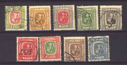 Islande  -  1907  :  Mi  48-56  (o) - Gebraucht