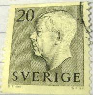 Sweden 1951 King Gustav VI Adolf 20ore - Used - Gebraucht