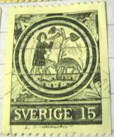 Sweden 1971 Medieval Fresco 15ore - Used - Gebraucht