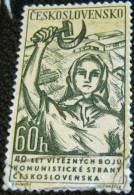 Czechoslovakia 1961 Communist Party 40th Anniversary 60h - Used - Gebraucht