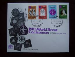 K.U.T.  1973 BOY SCOUT CONFERENCE,NAIROBI - FDC With FULL 4 VALUES Set To 2/50. - Kenya, Uganda & Tanzania