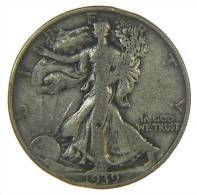 UNITED STATES USA 1/2  HALF DOLLAR WALKING LIBERTY 1939 S AG SILVER - 1916-1947: Liberty Walking (Liberté Marchant)