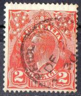 Australia 1926 King George V 2d Red Small Multiple Wmk - BRIDGEWATER, TASMANIA - Used Stamps