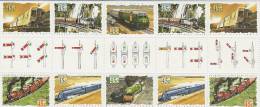Australia 1993 Trains Gutter Strip - Hojas, Bloques & Múltiples