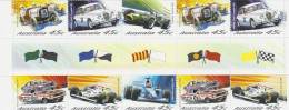 Australia 2001 Racing Cars Gutter Strip - Hojas, Bloques & Múltiples