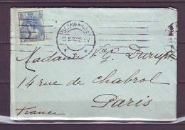 TIMBRE. LETTRE. PAYS BAS. FRANCE. PARIS. AMSTERDAM. 1912. NEDERLAND. - Cartas & Documentos