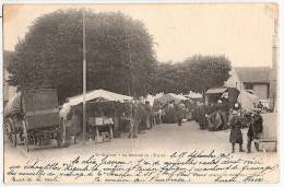 CPA St Cheron  Le Marché De L´Eglise Saint Entrepot Duclos Lebegue - Saint Cheron