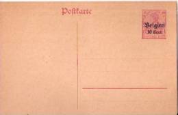 BELGIQUE :  E.P.Carte Postale.Occup.Allemande :Belgien.Non écrite. - Occupazione Tedesca