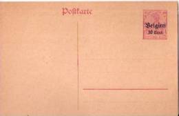 BELGIQUE :  E.P.Carte Postale.Occup.Allemande :Belgien.Non écrite. - Occupation Allemande