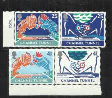 GREAT BRITAIN GRAN BRETAGNA 1994 TUNNEL Sous La Manche CHANNEL TUNNEL MANICA MNH - Unused Stamps