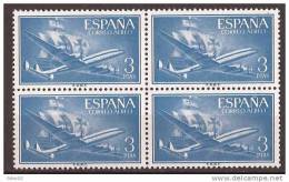 ES1175-LA317TTSC.Spain Espagne SUPER-CONSTELLATION Y NAO SANTA MARIA 1955/56.(Ed.1175**)sin Charnela LUJO  BLOQUE DE 4 - Autres & Non Classés